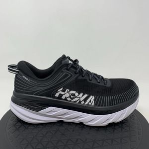 Hoka One One Womens Bondi 7 Running Shoes Size 8 Sneakers Gym Training Black